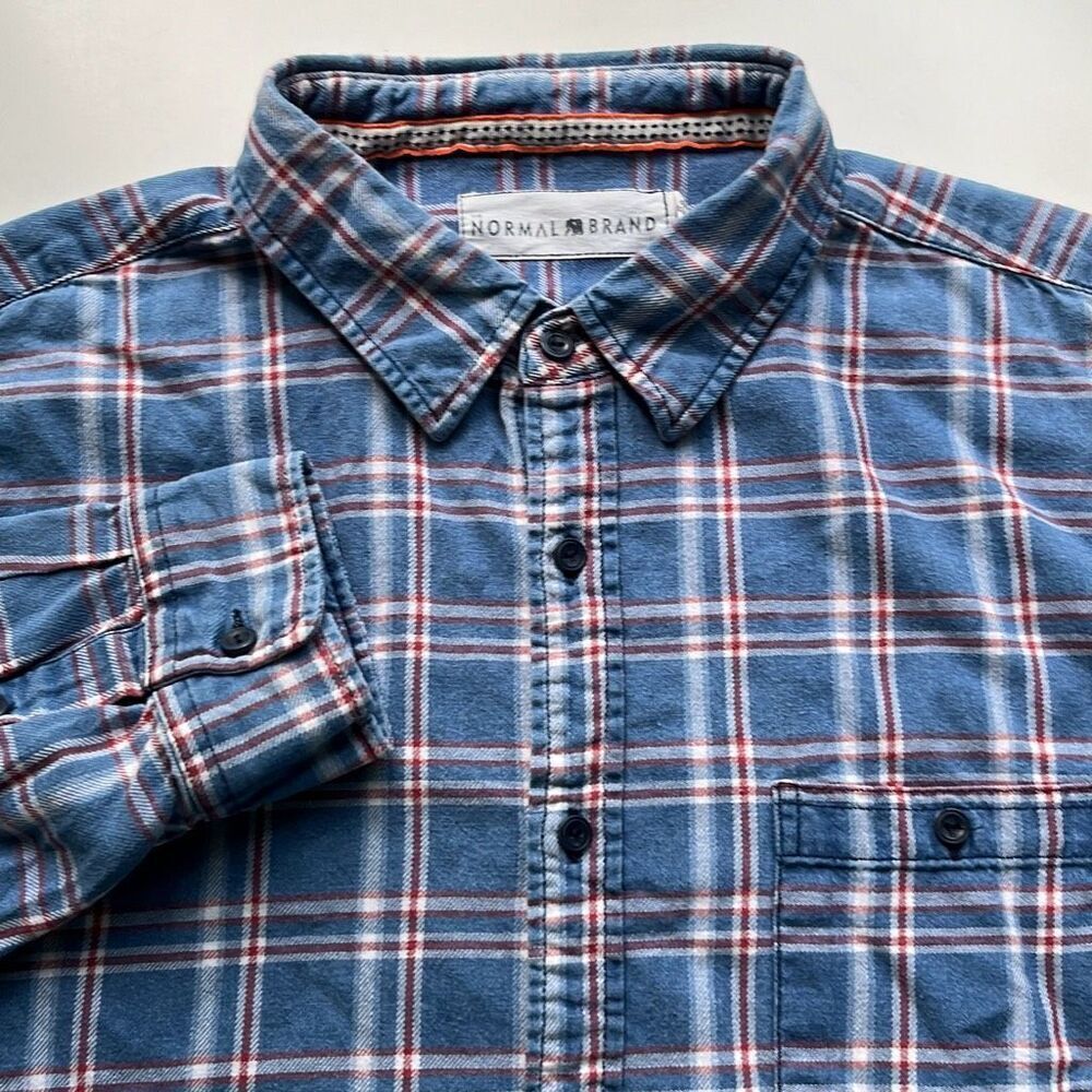 The Normal Brand Flannel 100% Cotton Button Up Shirt Mens XXL